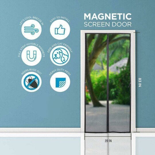 Magic Mesh Magnetic Door Curtain(Size: 4 Foot/ 7 Foot)