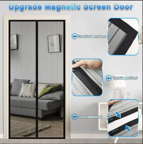 Magic Mesh Magnetic Door Curtain(Size: 4 Foot/ 7 Foot)